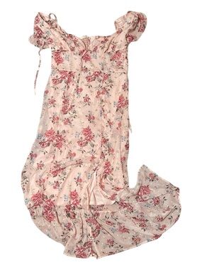 THE GENERALGOOD PUFF SLEEVE TIE-BACK MAXI DRESS SZ LG NWTS